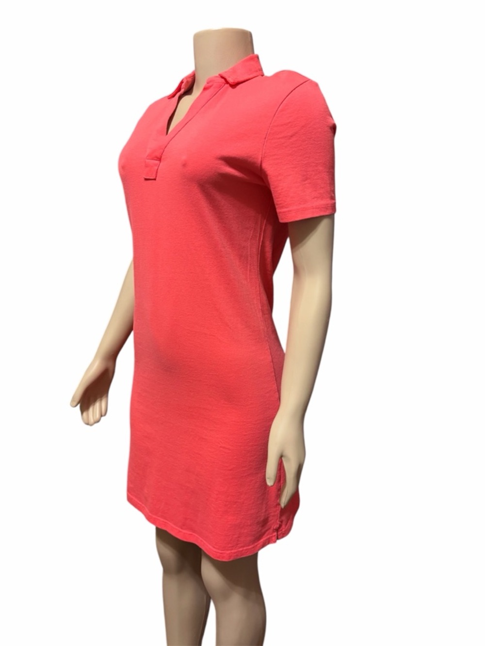 NWT Southern Tide Women's XS Coral Demi Solid Short Sleeve Polo Dress Cotton - Picture 3 of 9